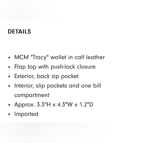 МСМ NWT Tracy Trifold Mini Leather Wallet - Picture 4 of 4